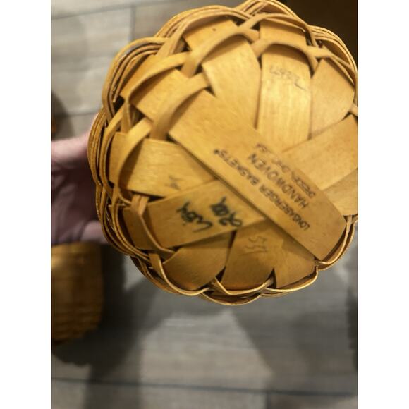Longaberger Gatehouse Hanging Basket‎ Leather Handle, Butternut Liner protector - Picture 3 of 3